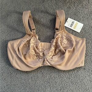 Meleneca Elegant Lace Women's Bra in Tan